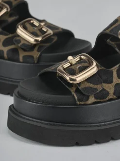 Ciabatte tacco 1cm pelle nero