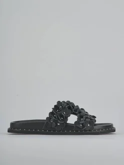 Ciabatte tacco 1cm pelle nero