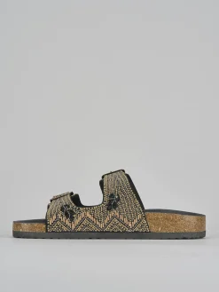 Ciabatte tacco 1cm pelle nero