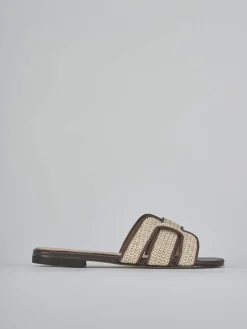 Ciabatte tacco 1cm pelle testa