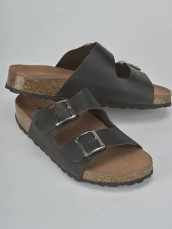 Ciabatte tacco 1cm pelle testa