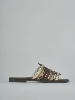 Ciabatte tacco 1cm pelle testa