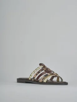 Ciabatte tacco 1cm pelle testa