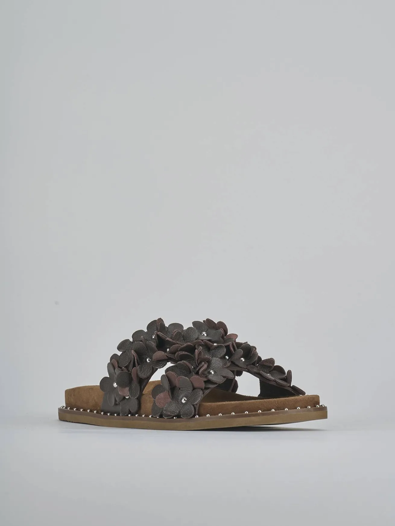 Ciabatte tacco 1cm pelle testa