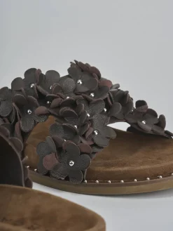 Ciabatte tacco 1cm pelle testa