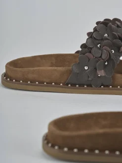 Ciabatte tacco 1cm pelle testa