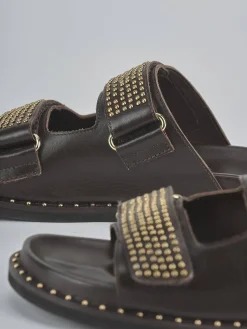 Ciabatte tacco 1cm pelle testa