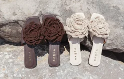 Ciabatte tacco 1cm pelle testa