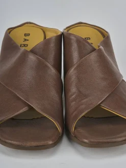 Ciabatte tacco 6cm pelle testa