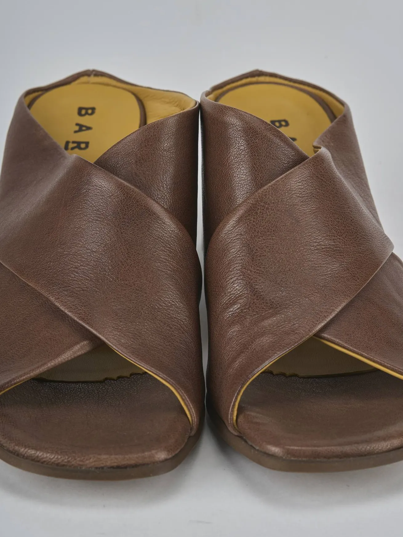 Ciabatte tacco 6cm pelle testa