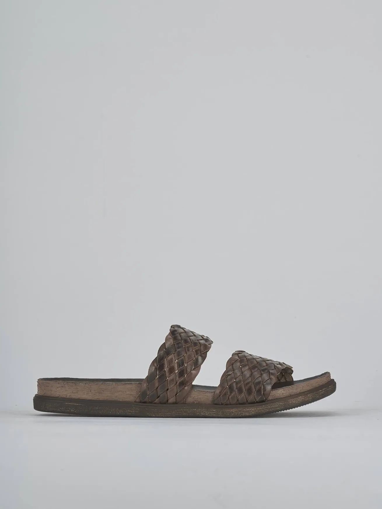 Ciabatte tacco 1cm pelle testa