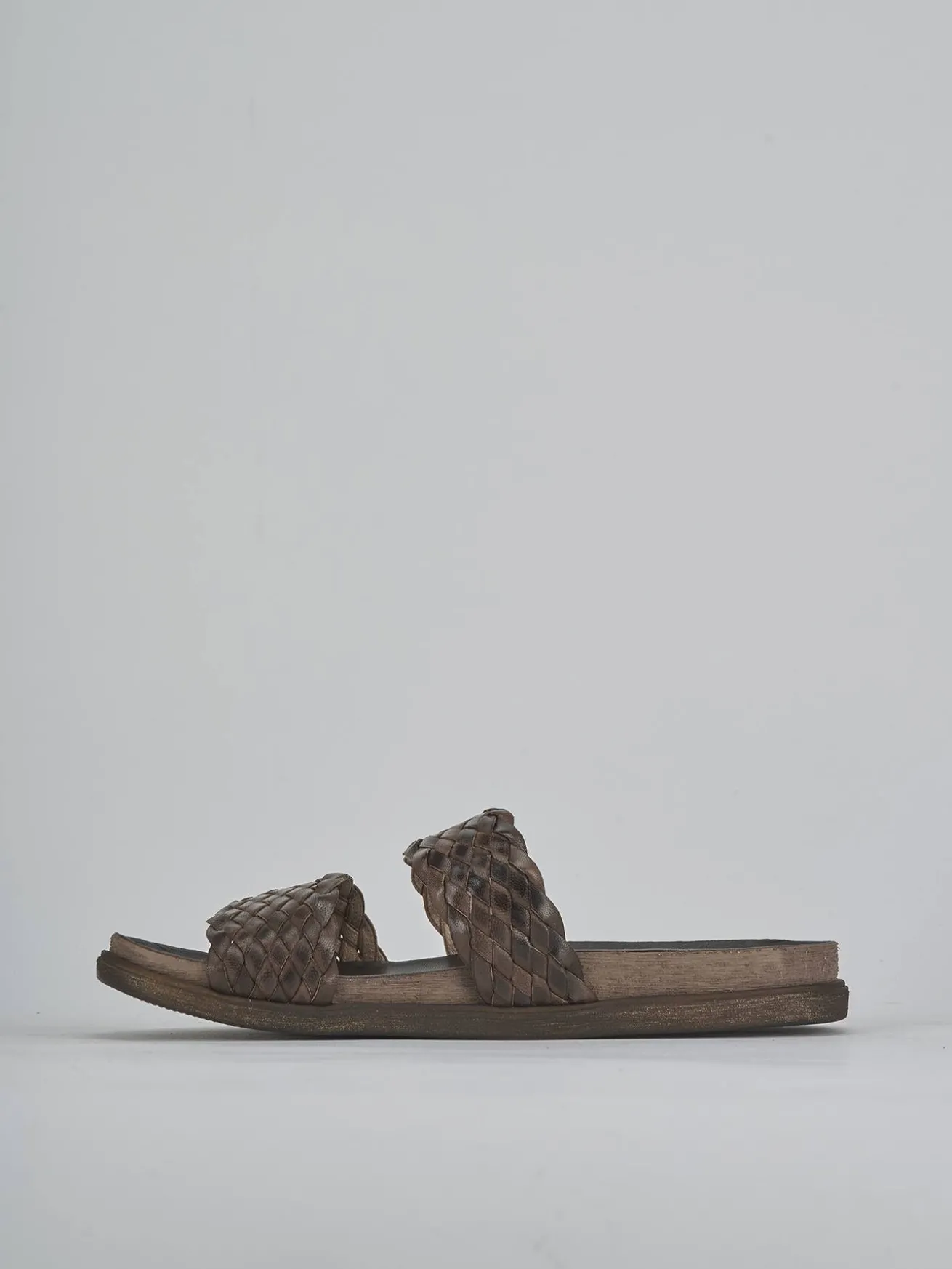 Ciabatte tacco 1cm pelle testa