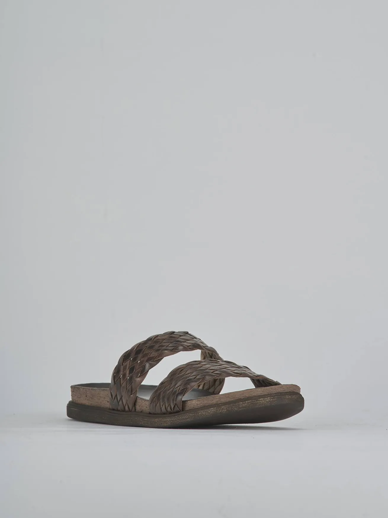 Ciabatte tacco 1cm pelle testa