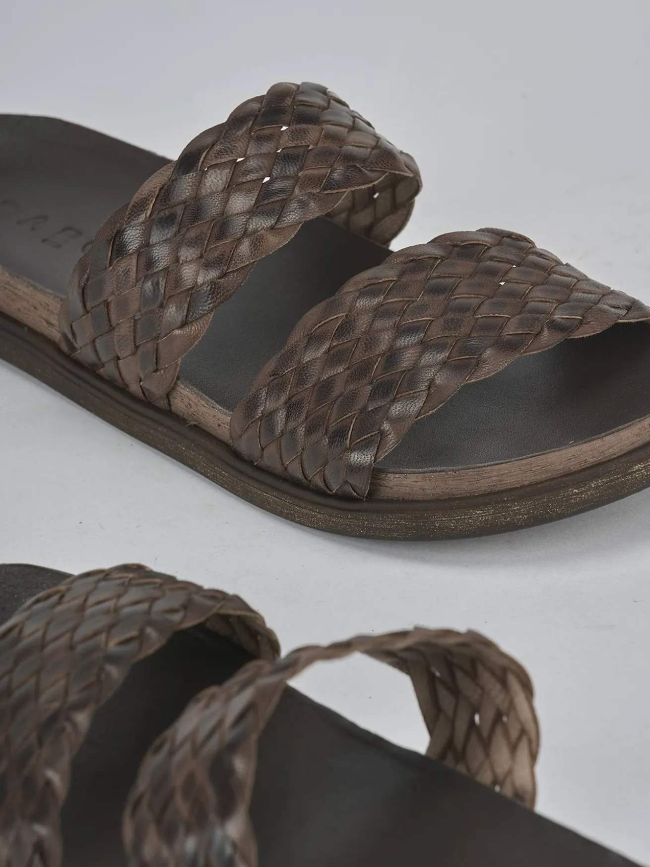 Ciabatte tacco 1cm pelle testa