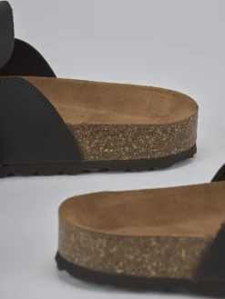 Ciabatte tacco 1cm pelle testa