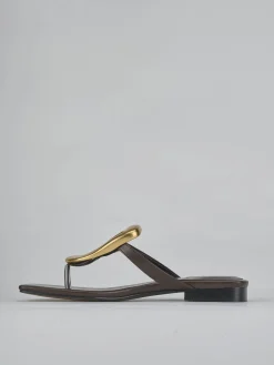 Ciabatte tacco 1cm pelle testa