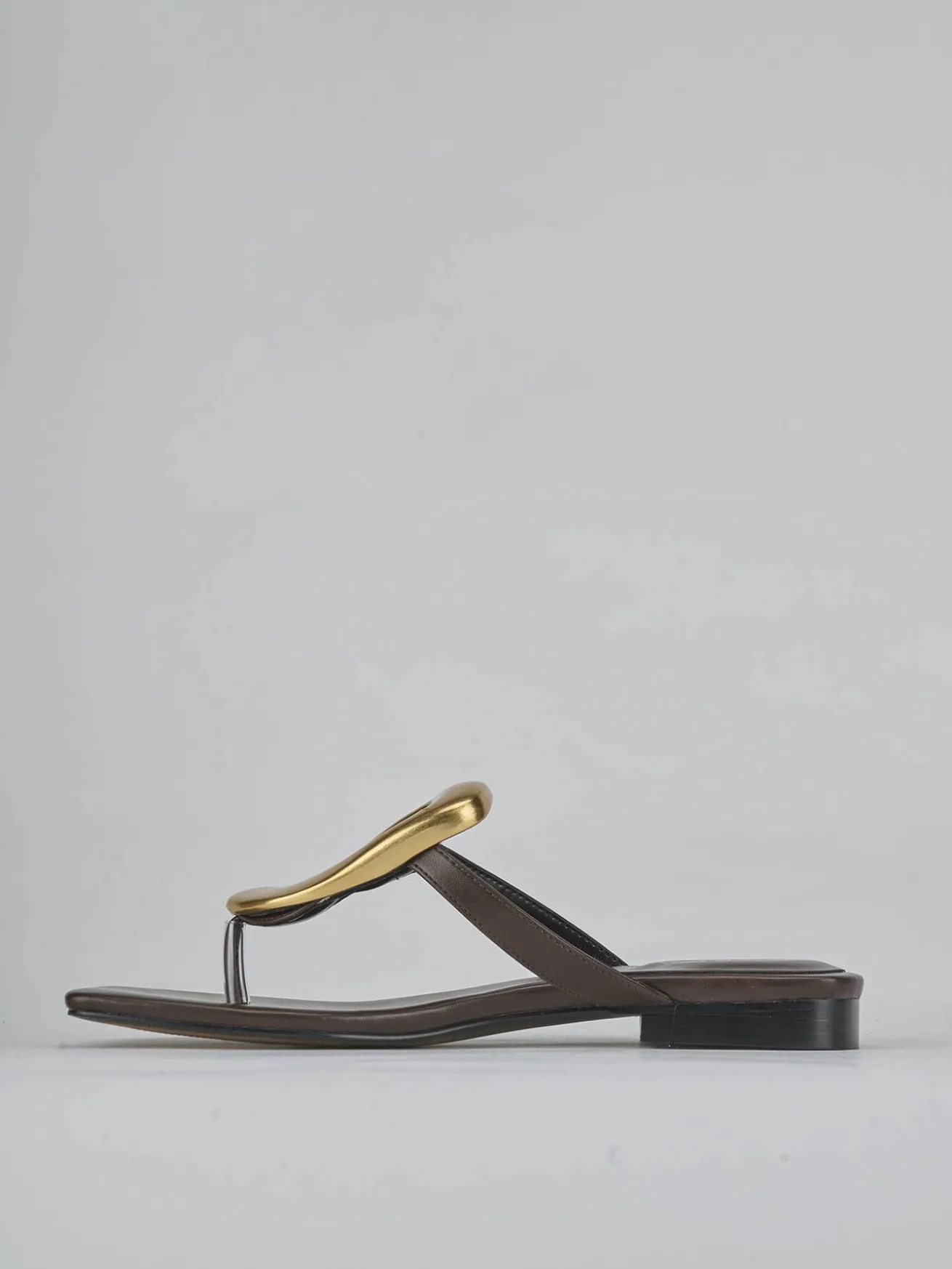 Ciabatte tacco 1cm pelle testa