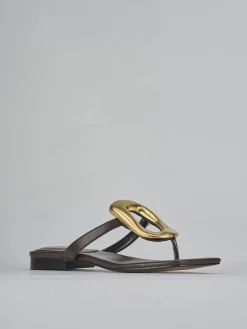 Ciabatte tacco 1cm pelle testa