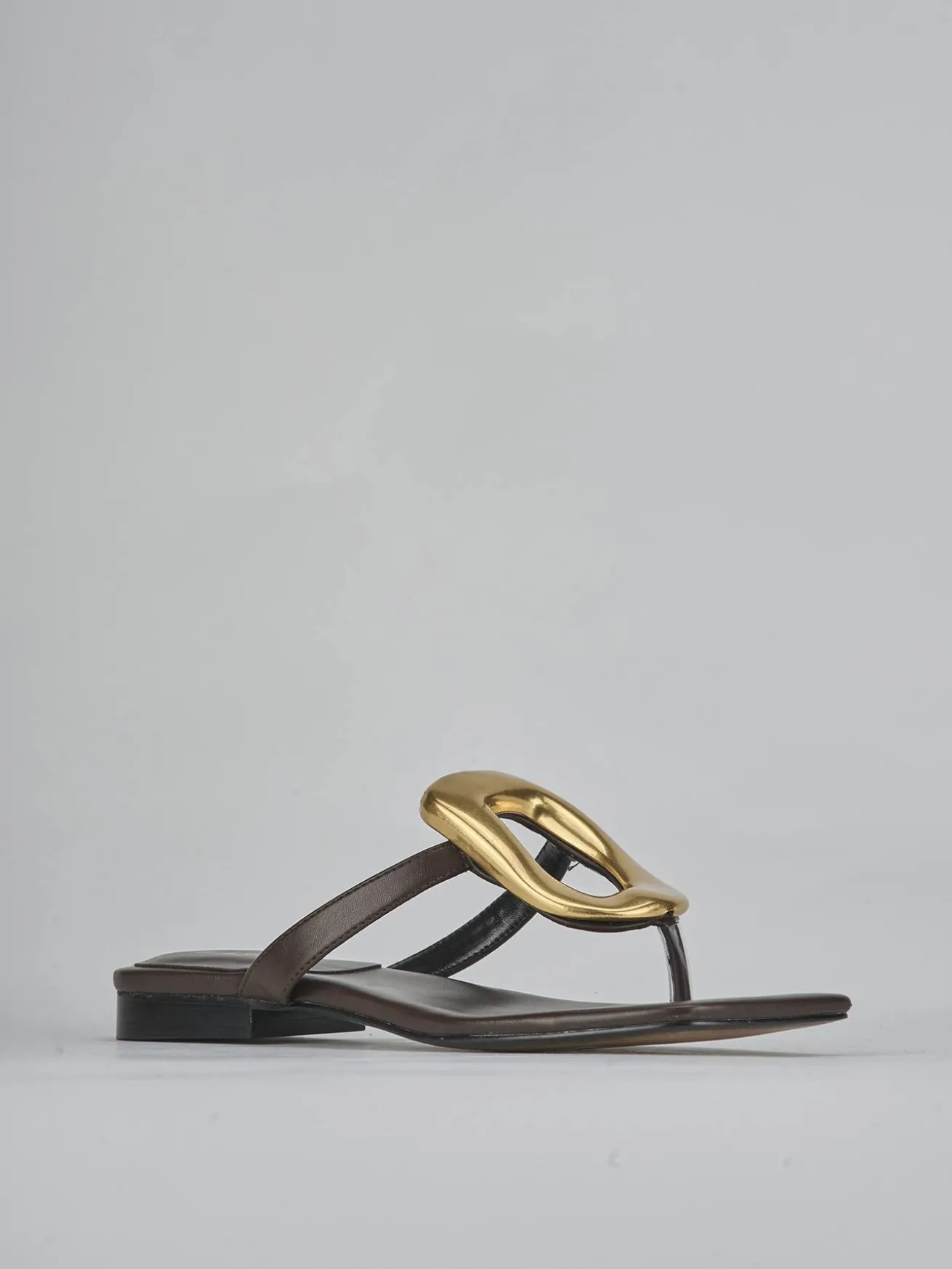 Ciabatte tacco 1cm pelle testa