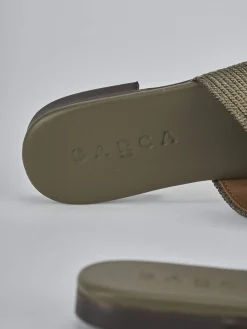 Ciabatte tacco 1cm pelle verde