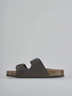 Ciabatte tacco 1cm pelle verde