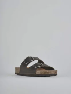 Ciabatte tacco 1cm pelle verde