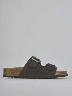 Ciabatte tacco 1cm pelle verde