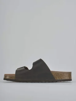 Ciabatte tacco 1cm pelle verde