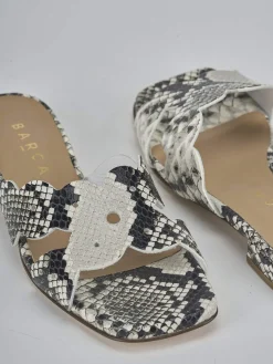 Ciabatte tacco 1cm pitone multicolor