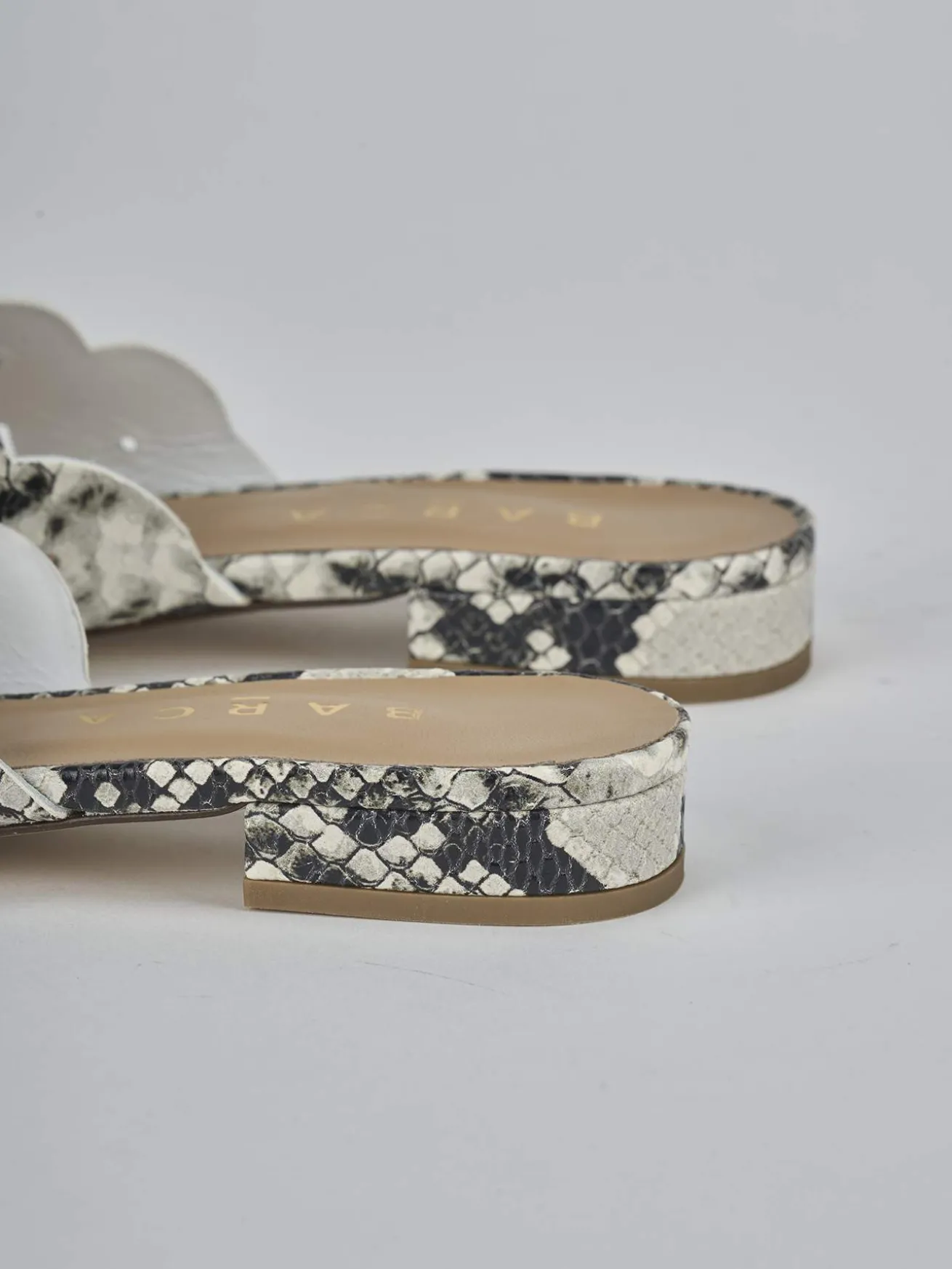 Ciabatte tacco 1cm pitone multicolor