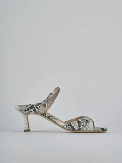 Ciabatte tacco 5cm pitone beige