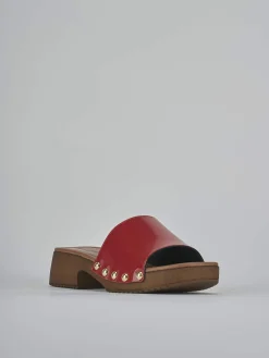 Ciabatte tacco 3cm vernice rosso