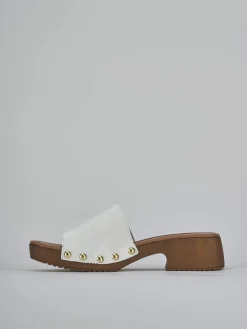 Ciabatte tacco 3cm vernice bianco