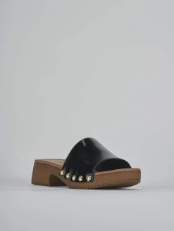 Ciabatte tacco 3cm vernice nero