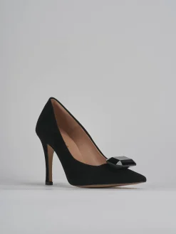 Décolleté tacco 9cm camoscio nero
