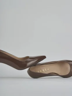 Décolleté tacco 7cm camoscio testa