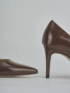 Décolleté tacco 7cm camoscio testa