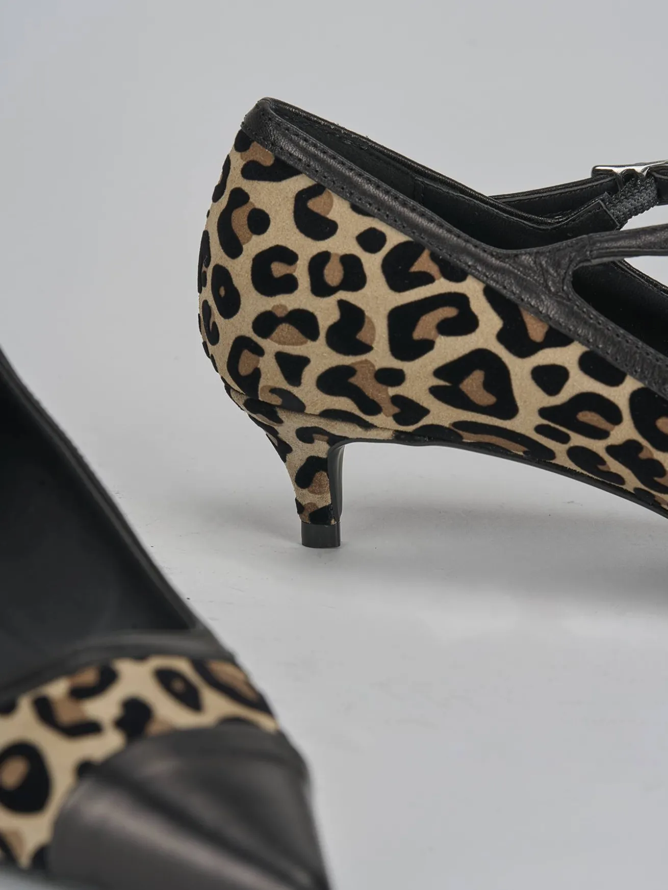 Décolleté tacco 3cm camoscio multicolor