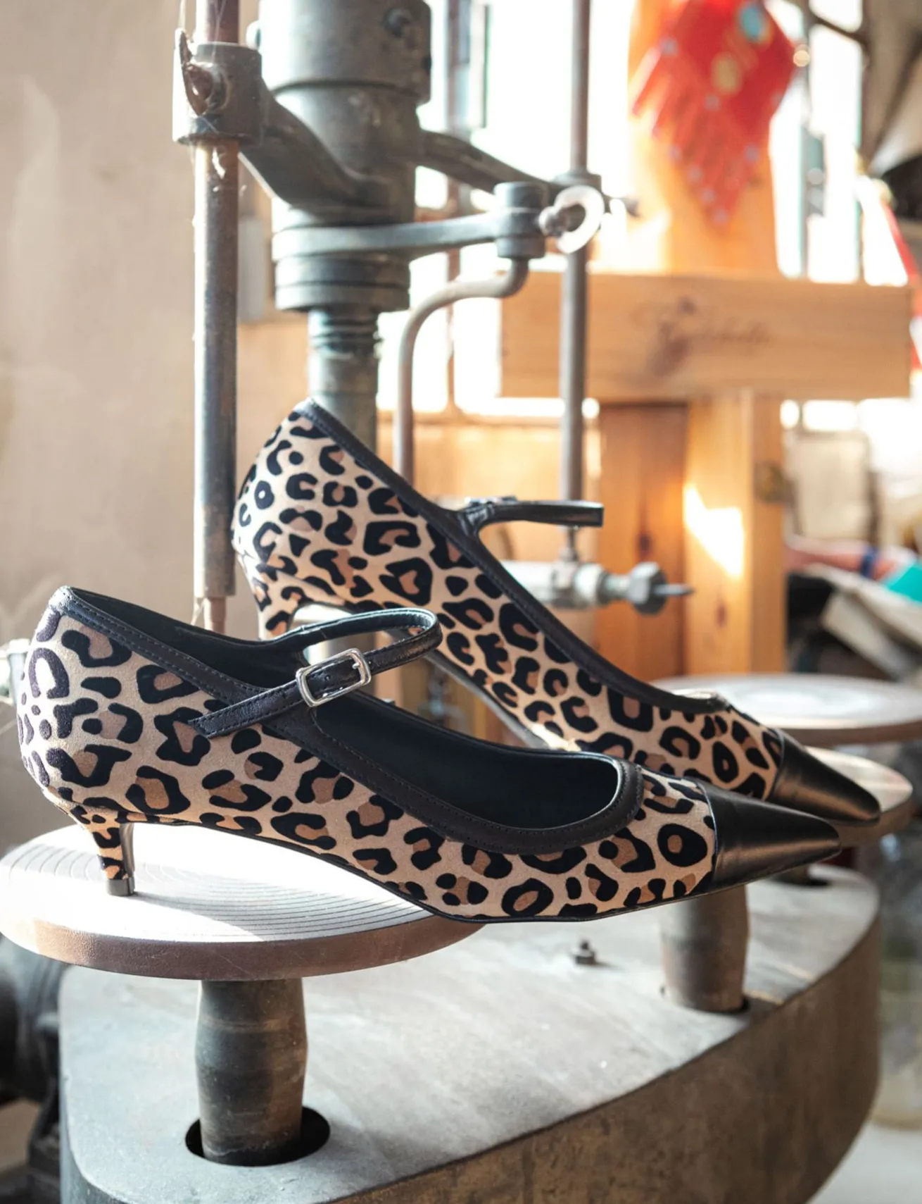 Décolleté tacco 3cm camoscio multicolor