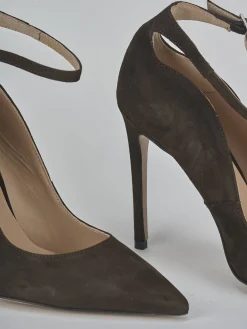 Décolleté tacco 10cm camoscio testa