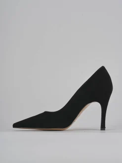 Décolleté tacco 9cm camoscio nero