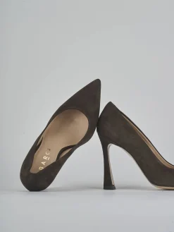 Décolleté tacco 9cm camoscio testa