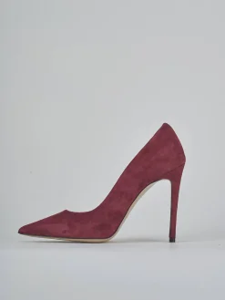 Décolleté tacco 10cm camoscio bordo'