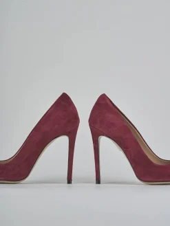 Décolleté tacco 10cm camoscio bordo'