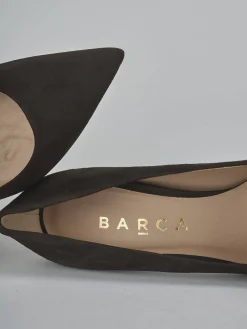 Décolleté tacco 10cm camoscio testa