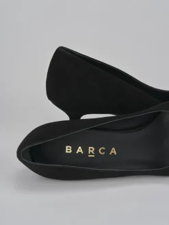 Décolleté tacco 5cm camoscio nero