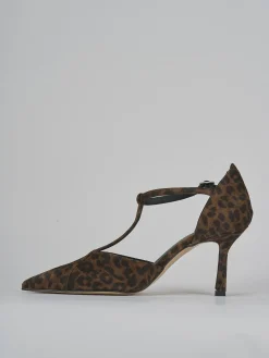 Décolleté tacco 8cm camoscio multicolor