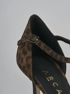 Décolleté tacco 8cm camoscio multicolor