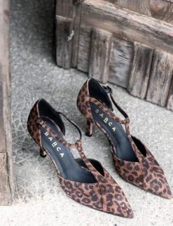 Décolleté tacco 8cm camoscio multicolor