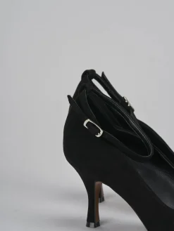 Décolleté tacco 7cm camoscio nero